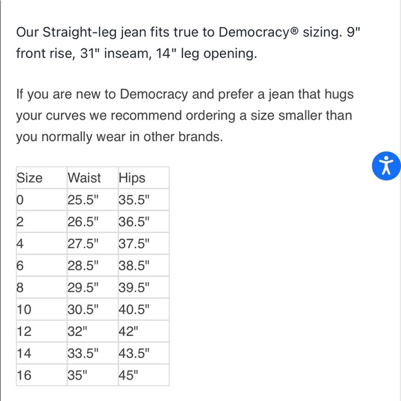 !!LAST CALL!!Democracy Indigo Straight Jeans Sz 12 - Picture 3 of 13